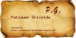 Patzauer Grizelda névjegykártya