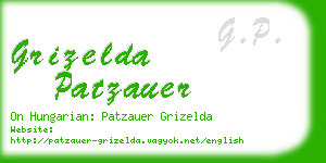 grizelda patzauer business card